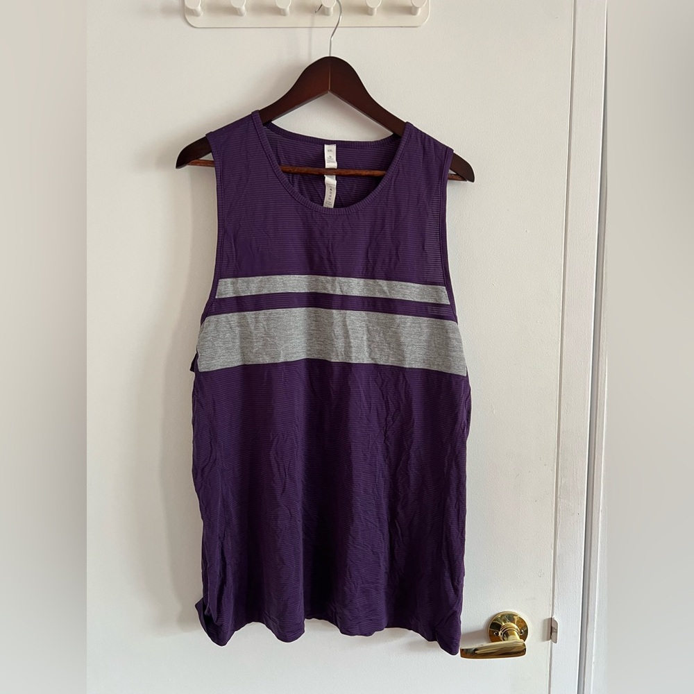 Lululemon Purple and Gray Mens Tank Top
